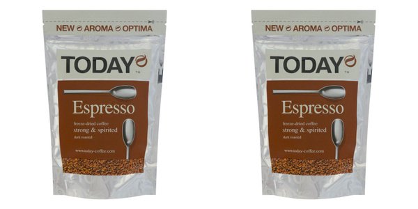 TODAY Кофе растворимый Espresso, 75 г, 2 штуки - купить с доставкой по ...