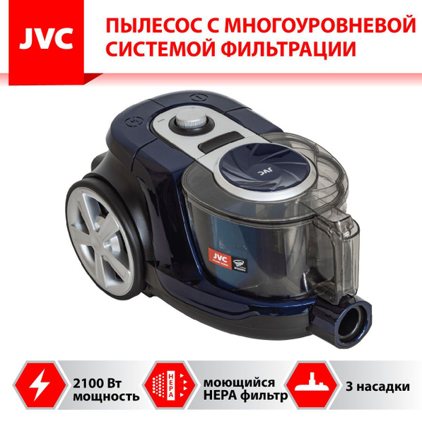 Бытовой пылесос JVC JH-VC430 без мешка, ЦИКЛОН, многоуровневая система ...