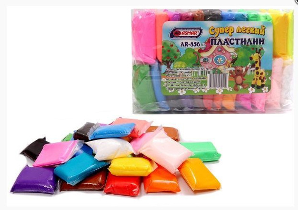 Пластилин воздушный суперлегкий, мягкий, 24 цвета - купить с доставкой ...