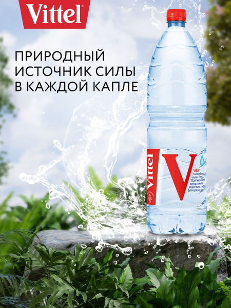 Минеральная вода питьевая негазированная Vittel природно столовая для ...