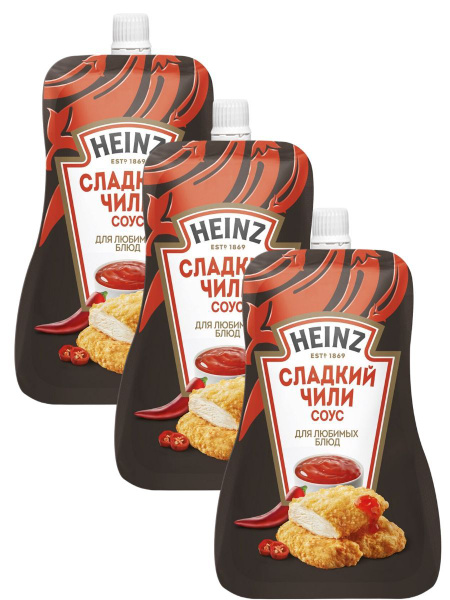 Соус Heinz сладкий чили, 200г x 3 штуки - купить с доставкой по ...