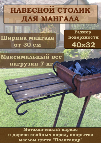 SkyGarden Столик навесной для мангала, столик мангальный - купить с ...