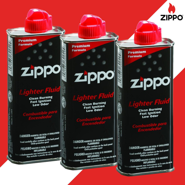 Набор ZIPPO: 3 ШТ. Топливо Для Зажигалок ZIPPO Бензин Зиппо 125МЛ MADE .