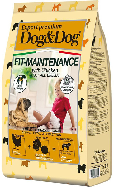 Корм Dog&Dog Expert Premium Fit Maintenance Chicken для собак, контроль ...