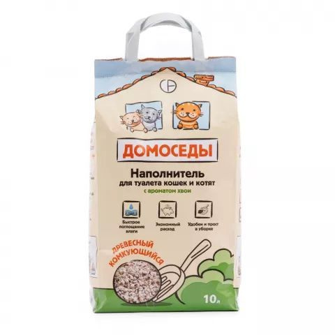 Домоседы Наполнитель Древесный Комкующийся Хвойный 4000г. - купить с ...