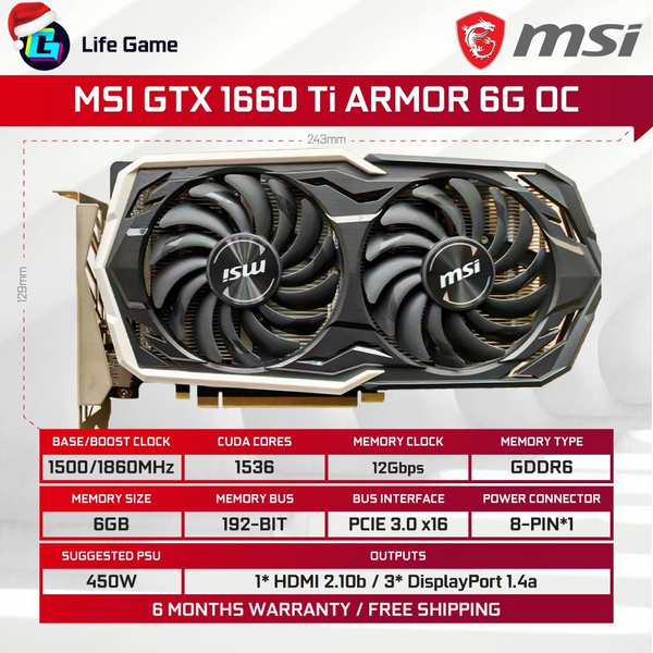 Видеокарта MSI GeForce GTX 1660 Ti, 6 ГБ GDDR6 - купить по низким ценам ...