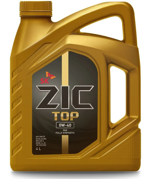 Масло Zic  0W40 TOP 4л. (синтетика)
