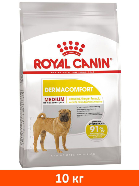 Сухой корм ROYAL CANIN MEDIUM DERMACOMFORT для взрослых собак средних ...