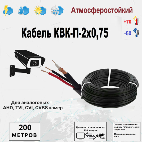 Кабель ITCAM Кабель для видеонаблюдения комбинированный коаксиальный с ...