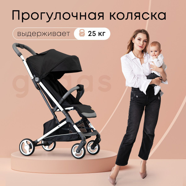 Коляска прогулочная GUGAS PLUS детская, легкая, компактная ...