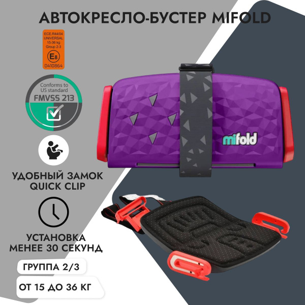 Автокресло-бустер Mifold, компактный детский бустер Мифолд, цвет Royal ...