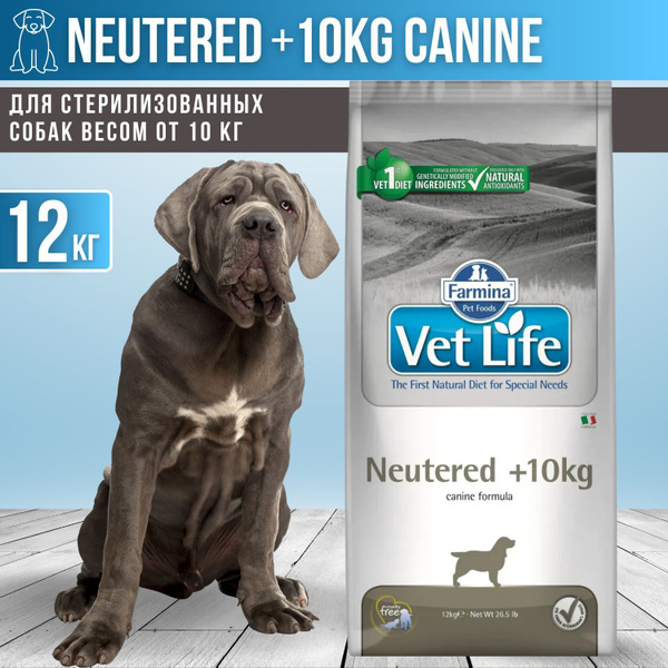 Farmina для собак сухой корм диетический, Vet Life Neutered, для ...