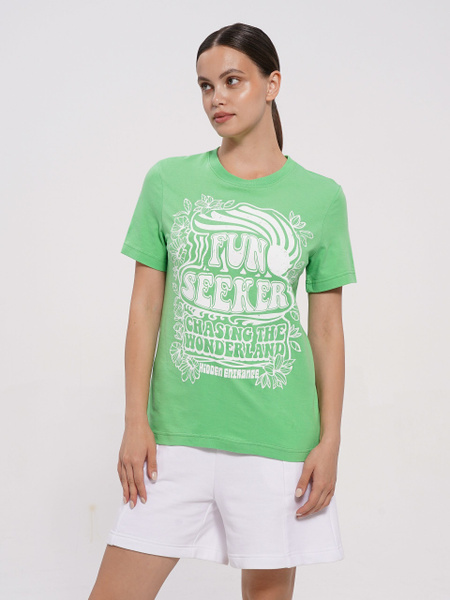 Футболка ТВОЕ, размер 46, цвет зеленый, 100% Хлопок - купить по ...