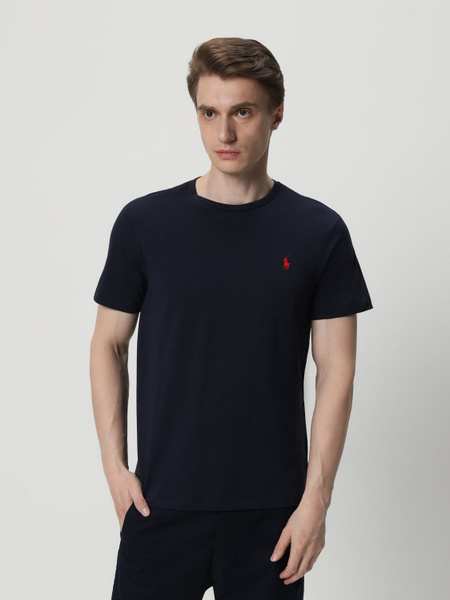 Футболка Polo Ralph Lauren, размер 48, цвет темно-синий, 100% хлопок ...