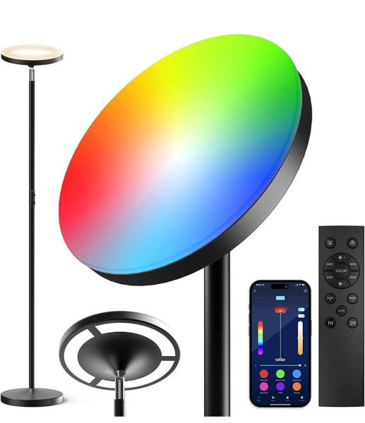 Умный светодиодный светильник напольный регулируемый торшер RGB лампа ...