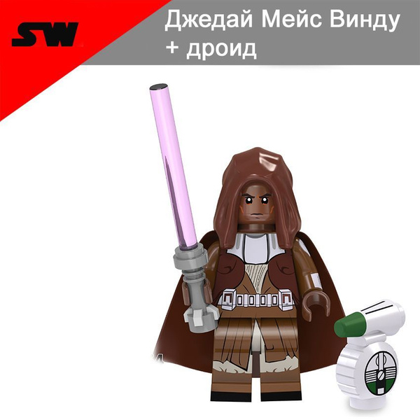 Фигурка Звездные войны, Джедай Мейс Винду и дроид, конструктор для ...