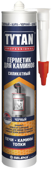 Герметик силикатный для каминов и печей Tytan Professional Черный 280мл ...