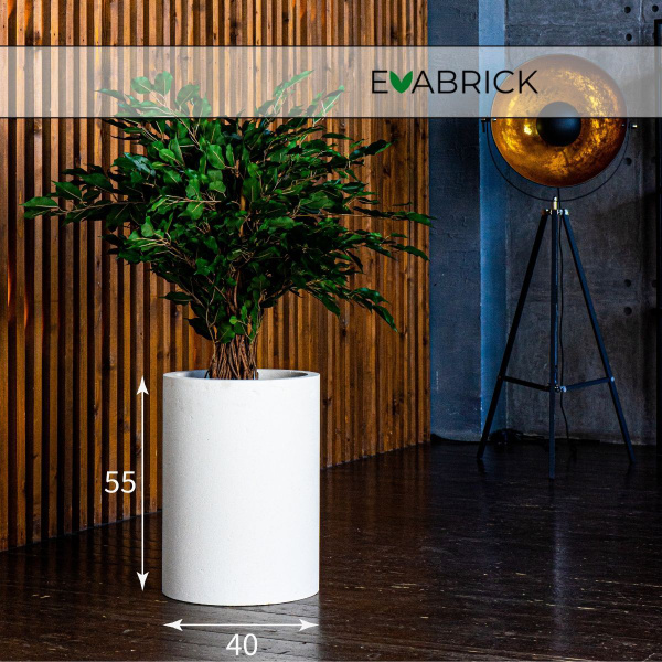 Кашпо для цветов напольное для декора уличное Evabrick Cylinder 56 л ...