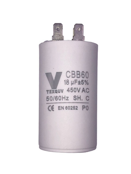 CBB60 18мкФ-450В пусковой конденсатор с клеммами (71х37мм) - купить с ...