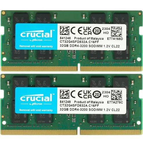 Модуль оперативной памяти Crucial 32 ГБ DDR4 PC3200 3200 MHz CL 22 ...