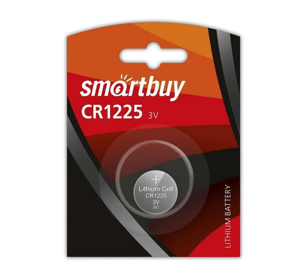 SmartBuy Батарейка CR1225, Литиевый тип, 3 В, 1 шт - купить с доставкой ...