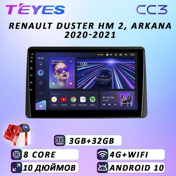 Штатная автомагнитола Teyes/ CC3/ Renault Duster2/Renault Arkana/Рено ...
