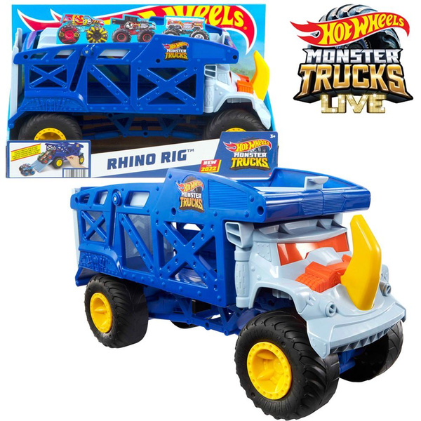 Характеристики Hot Wheels Монстр-трак Грузовик-транспортер Рино Риг ...