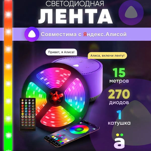 Комплект для светодиодной подсветки DASKUS, 12В, IP60, 18 LED/m лента с ...