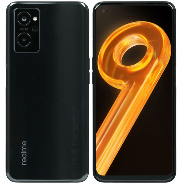 Смартфон realme 9i черный 128 ГБ 128 ГБ 4 ГБ Черный IPS 2 SIM купить c ...