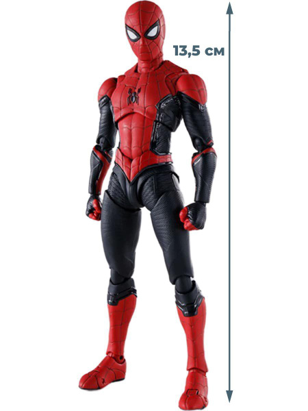 Фигурка Человек-паук Spider-man (подвижная, паутина, сменные глаза, 13 ...