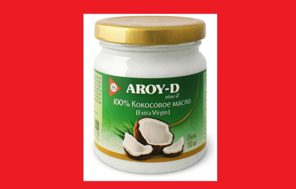 Масло кокосовое Aroy-D 100% extra virgin, 180 миллилитров (Таиланд ...