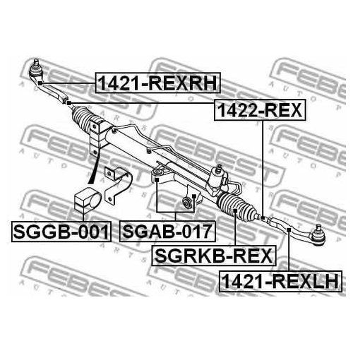 Сайлентблок рулевой рейки Febest sgab017 для SsangYong Actyon, Actyon ...