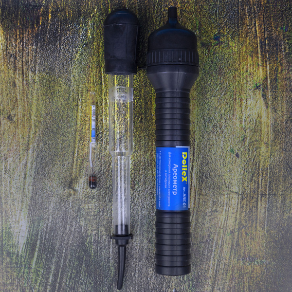 Ареометр для электролита и тосола DOLLEX / Денсиметр в стеклянной колбе ...