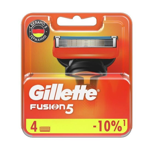 Gillette FUSION 5 Сменные кассеты ( 4 шт.) Джилет Фьюжн 5 Кассеты для ...