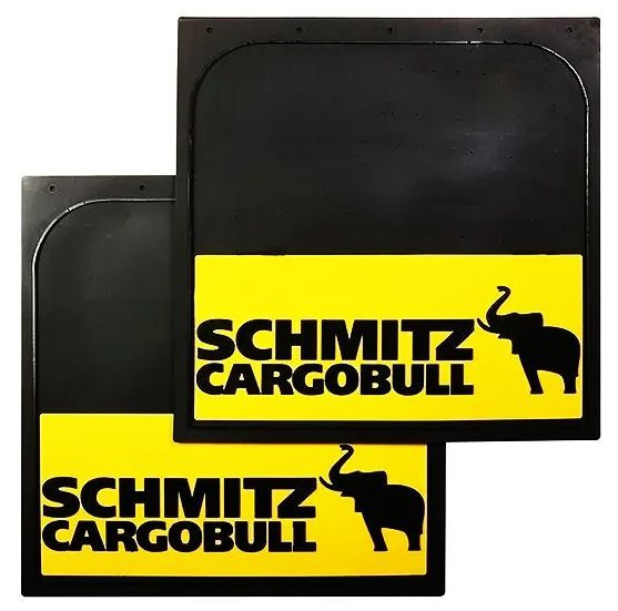 Комплект 2шт Брызговики SCHMITZ cargobull желтые (надпись слон) 400*400 ...
