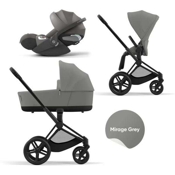 Cybex Priam IV Коляска 3 в 1, шасси Matt Black/Mirage Grey - купить с ...