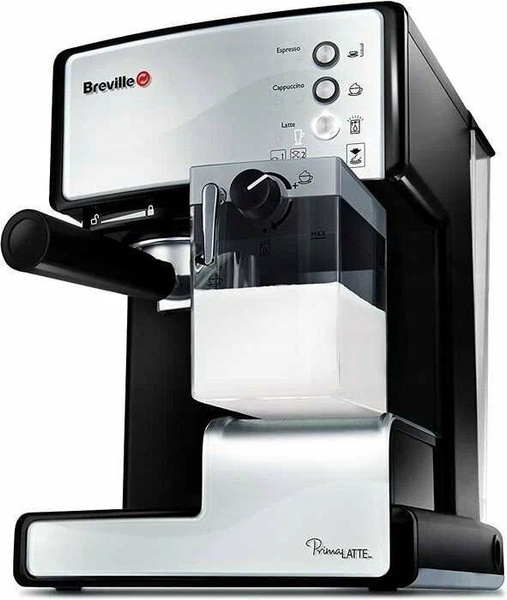 Breville Кофеварка рожковая VCF045X/VCF046X Prima Latte, серебристый ...