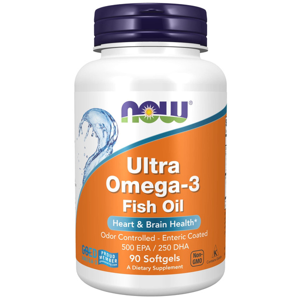 НАО Ультра Омега Фиш Ойл (75% ПНЖК) // NOW Ultra Omega-3 Fish Oil, 90 ...