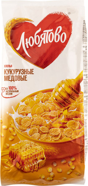 Хлопья кукурузные Любятово медовые Келлогг Рус м/у, 250 г - в заказе 1 ...
