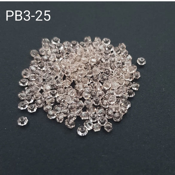 Бусины-"Пирамидки" Preciosa, Чехия 3 мм, Биконусы граненые 30 шт/уп для ...