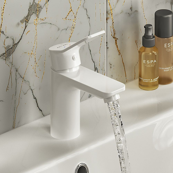 Смеситель для раковины в ванную AM.PM Brava белый, кран для ванной в ...