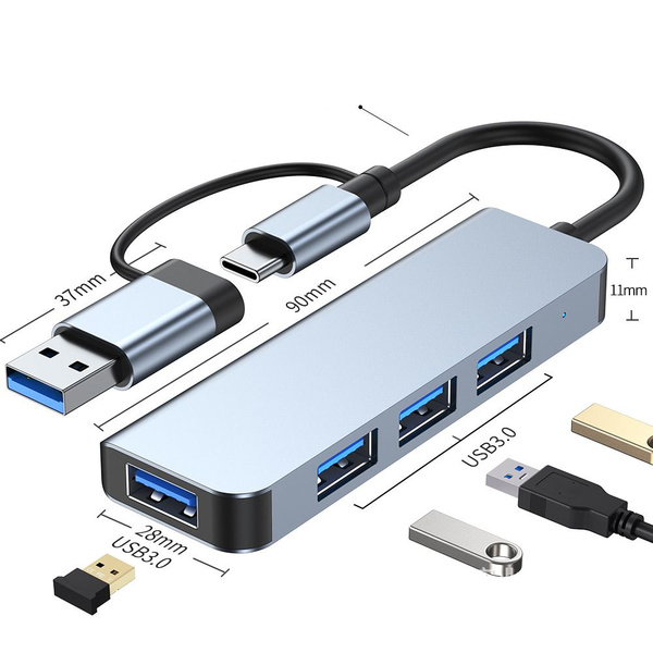 Разветвитель USB C HUB Type C на HDMI 4K Thunderbolt 3, док-станция для ...