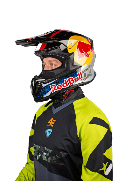 Red Bull Мотошлем Мотошлем кроссовый, эндуро 198 Ред Булл черный ...