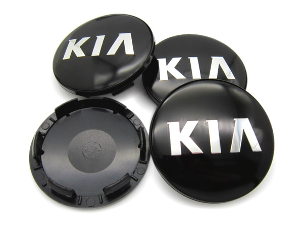 Колпачки заглушки на литые диски КиК КИА black модель 2, 62/55/10 ...