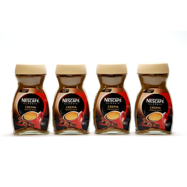 Кофе NESCAFE Classic Crema, 4 шт. по 95 г, растворимый - купить с ...