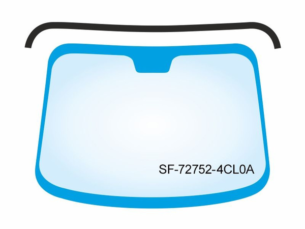 Молдинг лобового стекла (П-образный) Nissan X-Trail 13-22 / Rogue 14-21