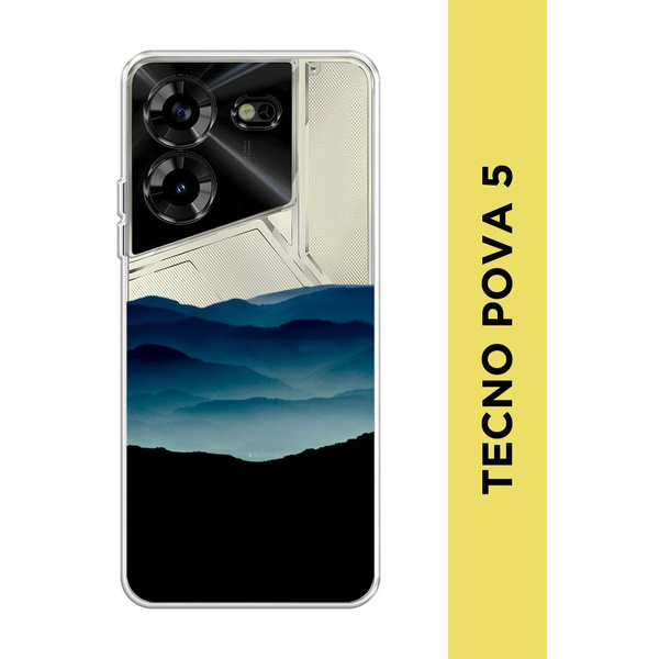 Силиконовый чехол на Tecno Pova 5 / Текно Пова 5 "Горы арт 7 ...