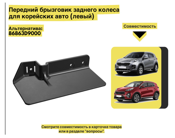 Передний брызговик арки заднего колеса для Sportage 4-го поколения ...