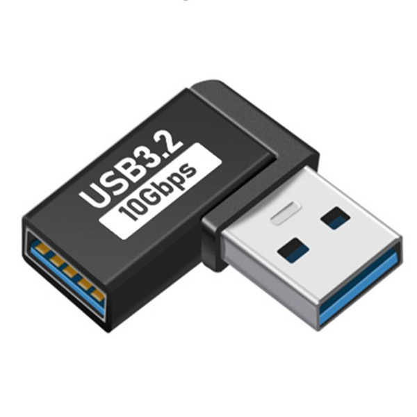 Коннектор угловой USB А 3,2 (папа) на USB А 3,2 (мама) - купить с ...
