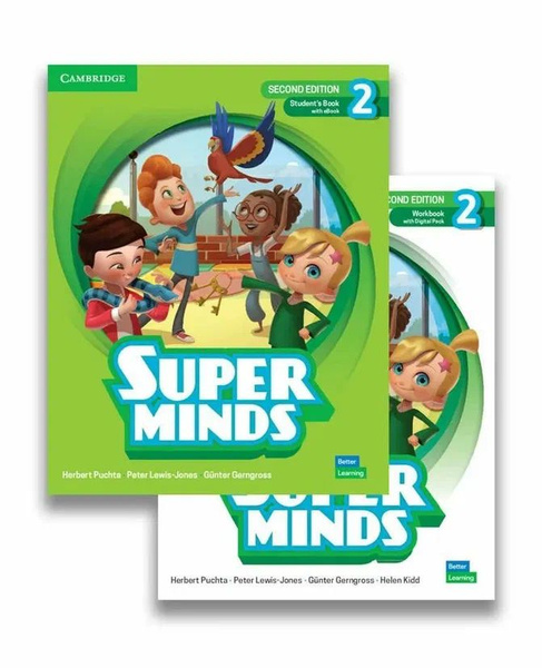 Super Minds 2 Second Edition (Полный комплект) учебник +рабочая тетрадь ...